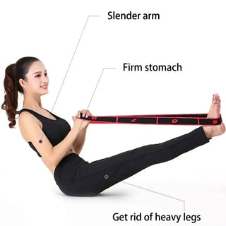 Elastic Resistance Stretching Belt Yoga Pilates Fitness | Whitman