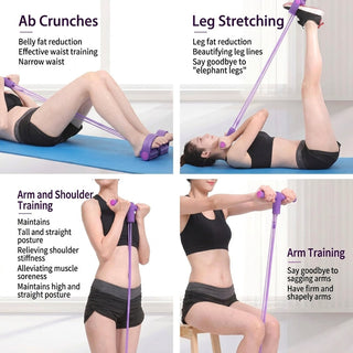 Resistance Band Six Tube Pedal Puller Full Body Trainer | Brookleigh