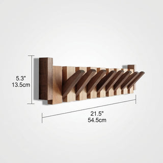 Creative Wooden Piano Wall Coat Rack with Multiple Hooks | Bradford