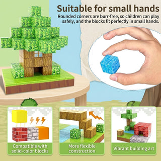 Magnetic Building Blocks Creative STEM Montessori Toy Set for Kids | Delaney