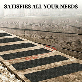 Non Slip Stair Treads 10 Pack 80 Grit Weather Resistant Grip Strips | Emerson