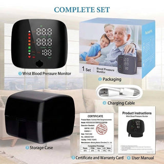 Rechargeable Wrist Blood Pressure Monitor with Voice Prompts and LCD Display | Hendricks