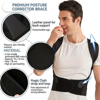 Adjustable Back Posture Corrector with Crossed Back Bands and Shoulder Support | Henley