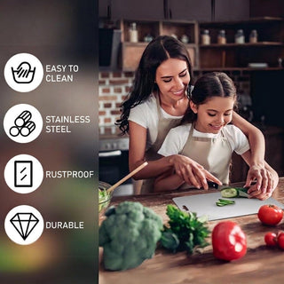 Hygienic Food Safe Stainless Steel Cutting Board With Odor Free And Dishwasher Safe Design | Jennings