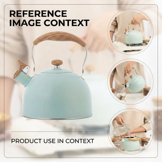 Stainless Steel Whistling Kettle With Ergonomic Handle And Induction Compatible Base For Stovetop | Jarvis