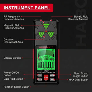 Portable 3 In 1 EMF Meter With LCD Display And High Precision Sensor For Electromagnetic Radiation Detection | Kingsley