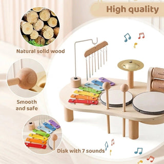 Montessori Musical Xylophone Table With Colorful Bells For Baby Sensory Play | Greybridge