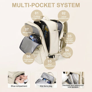 Waterproof Oxford Hiking Backpack With Multiple Compartments And Zippered Pockets | Goldfield