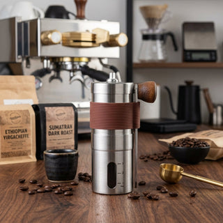 Manual Coffee Grinder With Adjustable Ceramic Burrs And Foldable Handle | McAllister
