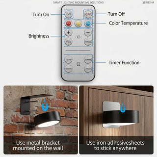 Battery Powered Picture Light With Remote And 3 Dimmable Light Colors | Kesler