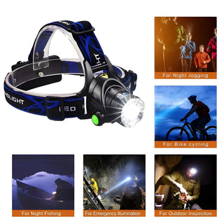 Rechargeable 2000 Lumen LED Headlamp with Adjustable Zoom | Lumora