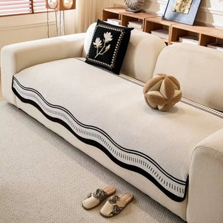 Non Slip Herringbone Chenille Sofa Cover | Velmira