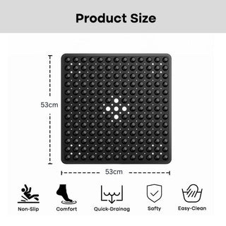 Square Non Slip Shower Mat With Drainage Holes | Langford