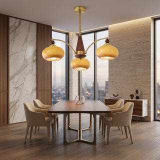 Retro Multi Light Glass Branch Chandelier Ceiling Fixture | Whitaker