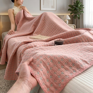 Waffle Weave Lightweight Cotton Summer Throw Blanket | Denham