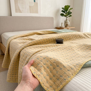 Waffle Weave Lightweight Cotton Summer Throw Blanket | Denham