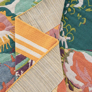 Floral Cotton Jacquard Summer Throw Blanket | Jefferson