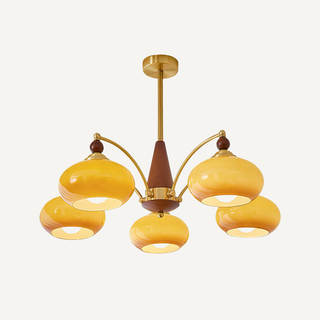 Retro Multi Light Glass Branch Chandelier Ceiling Fixture | Whitaker