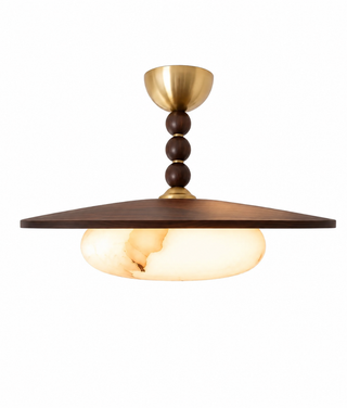 Modern Marble Copper Semi Flush Ceiling Light | Ravesso
