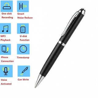 Discreet Voice Activated Recorder Pen With High Quality Microphone And Rechargeable Battery | Williamson