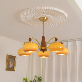 Retro Multi Light Glass Branch Chandelier Ceiling Fixture | Whitaker