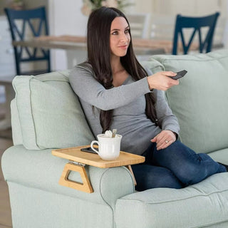 Folding Wooden Sofa Arm Tray Table | Livingston