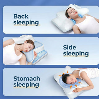 Ergonomic Memory Foam Neck Support Pillow Dual Height Design | Brewster