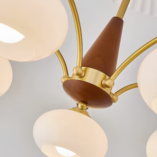 Retro Multi Light Glass Branch Chandelier Ceiling Fixture | Whitaker