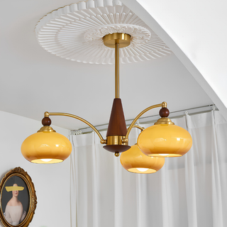 Retro Multi Light Glass Branch Chandelier Ceiling Fixture | Whitaker