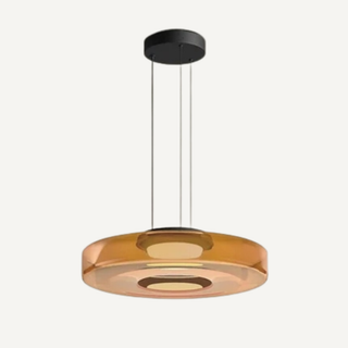 Layered Smoked Glass LED Pendant Hanging Light Fixture | Cirevon