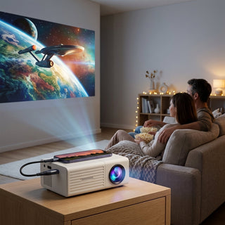Portable Mini HD LED Projector With 3000 Lumens Brightness And HDMI USB Connectivity For Home And Outdoor | Keaton