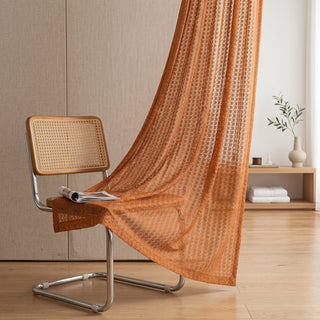 Rustic Sheer Window Curtain Panel For Interior Spaces | Willowra