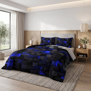 Modern Geometric Duvet Cover Set with Pillowcases | Madison