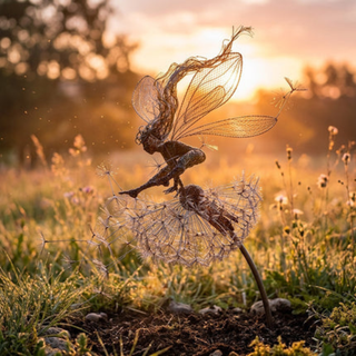 Dancing Fairy Garden Sculpture Metal Outdoor Decor | Travis