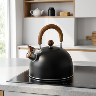 Stainless Steel Whistling Kettle With Ergonomic Handle And Induction Compatible Base For Stovetop | Jarvis