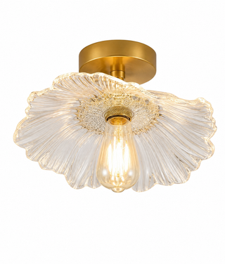 Vintage Flower Pendant Light With Sculpted Shade | Mirestra