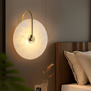 Modern Marble Disc LED Wall Sconce Light | Mariselle