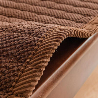 Quilted Ribbed Non Slip Sofa Protector Cover | Taylor
