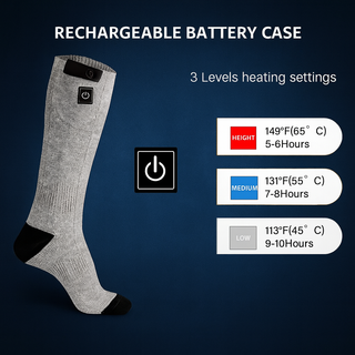 Rechargeable Electric Heated Socks With Fast Warming And Waterproof Battery Port | Remington