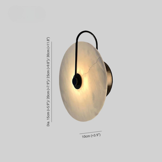 Modern Marble Disc LED Wall Sconce Light | Mariselle