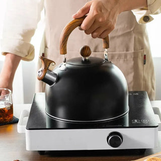 Stainless Steel Whistling Kettle With Ergonomic Handle And Induction Compatible Base For Stovetop | Jarvis