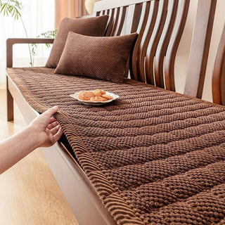 Quilted Ribbed Non Slip Sofa Protector Cover | Taylor