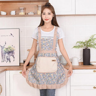 Adjustable Floral Kitchen Apron with Front Pocket | Middleton