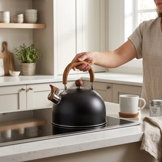 Stainless Steel Whistling Kettle With Ergonomic Handle And Induction Compatible Base For Stovetop | Jarvis