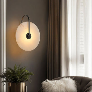 Modern Marble Disc LED Wall Sconce Light | Mariselle