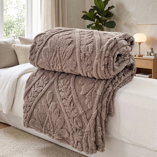 Soft Jacquard Throw Blanket With Woven Pattern | Highpoint