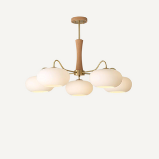 Art Deco Milky Glass Pendant Chandelier | Cirelune