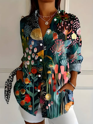 Women Blouse | Colorful Floral Print | Oversized Style | Summer