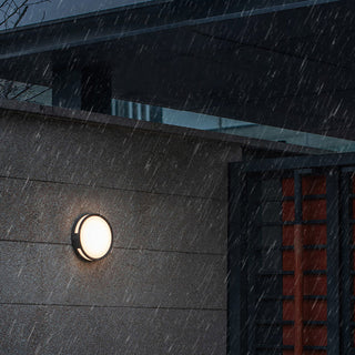 Round LED Motion Sensor Outdoor Wall Light | Lumevora