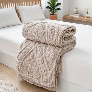 Soft Jacquard Throw Blanket With Woven Pattern | Highpoint